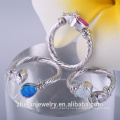 Saudi arabia opal wedding ring wholesale price in thailand 925 sterling silver